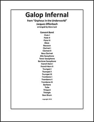 Galop Infernal Concert Band sheet music cover Thumbnail